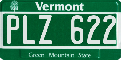 VT license plate PLZ622