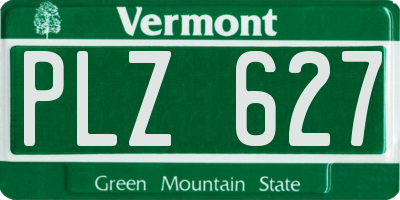 VT license plate PLZ627