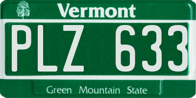 VT license plate PLZ633
