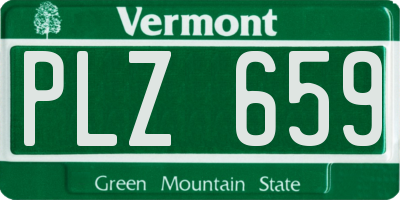 VT license plate PLZ659