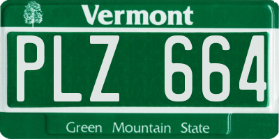 VT license plate PLZ664