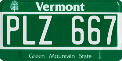 VT license plate PLZ667