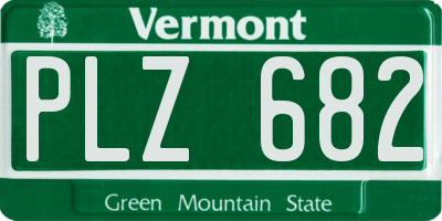 VT license plate PLZ682