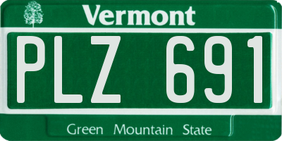 VT license plate PLZ691