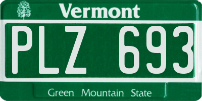 VT license plate PLZ693