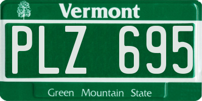 VT license plate PLZ695