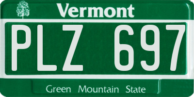 VT license plate PLZ697