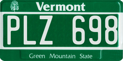VT license plate PLZ698