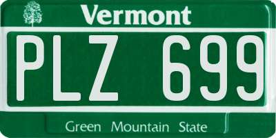 VT license plate PLZ699