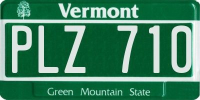 VT license plate PLZ710