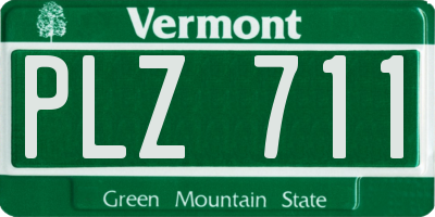 VT license plate PLZ711