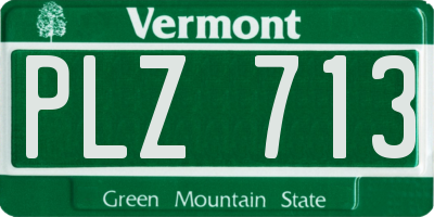 VT license plate PLZ713