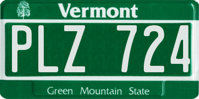 VT license plate PLZ724