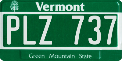 VT license plate PLZ737