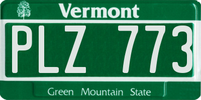 VT license plate PLZ773