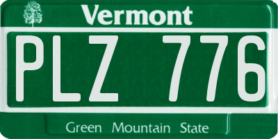 VT license plate PLZ776