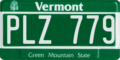 VT license plate PLZ779