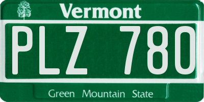 VT license plate PLZ780