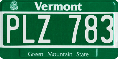 VT license plate PLZ783