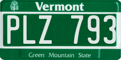 VT license plate PLZ793