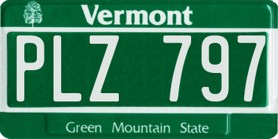VT license plate PLZ797