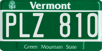 VT license plate PLZ810