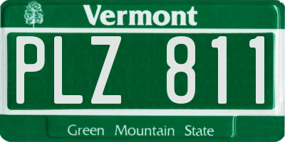 VT license plate PLZ811