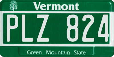 VT license plate PLZ824