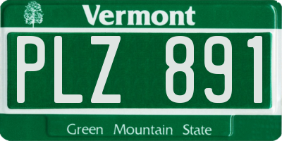 VT license plate PLZ891
