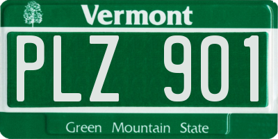VT license plate PLZ901