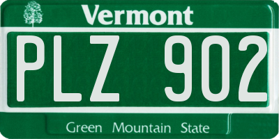 VT license plate PLZ902