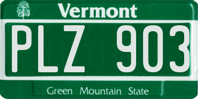 VT license plate PLZ903