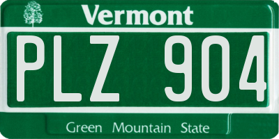 VT license plate PLZ904