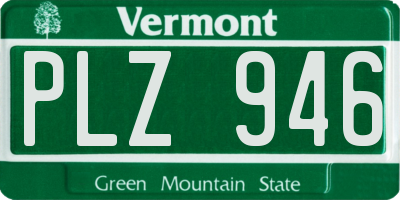 VT license plate PLZ946