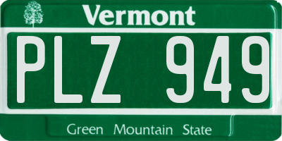 VT license plate PLZ949
