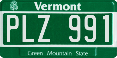 VT license plate PLZ991