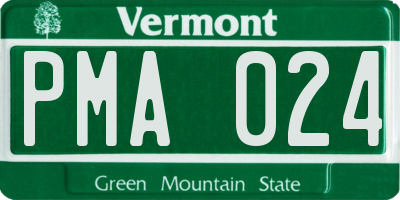 VT license plate PMA024