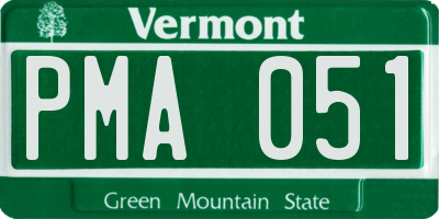 VT license plate PMA051