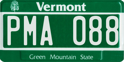 VT license plate PMA088