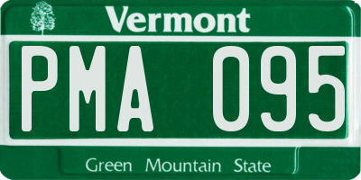 VT license plate PMA095