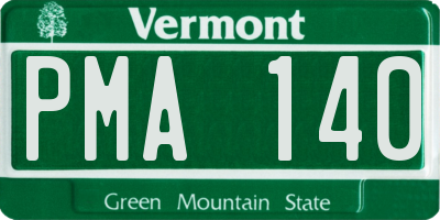 VT license plate PMA140