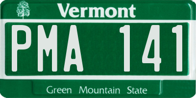 VT license plate PMA141