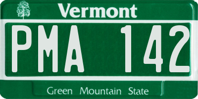VT license plate PMA142