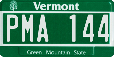 VT license plate PMA144
