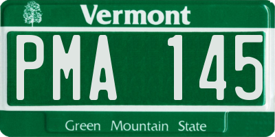 VT license plate PMA145