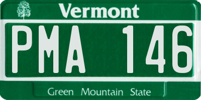 VT license plate PMA146