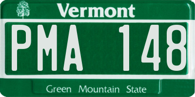 VT license plate PMA148