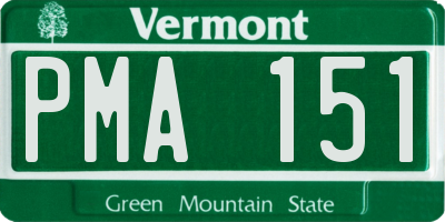 VT license plate PMA151