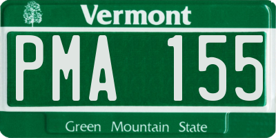 VT license plate PMA155