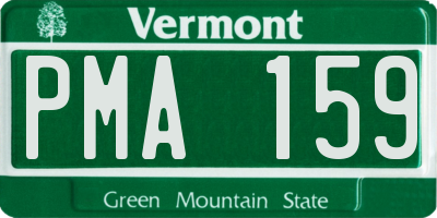 VT license plate PMA159